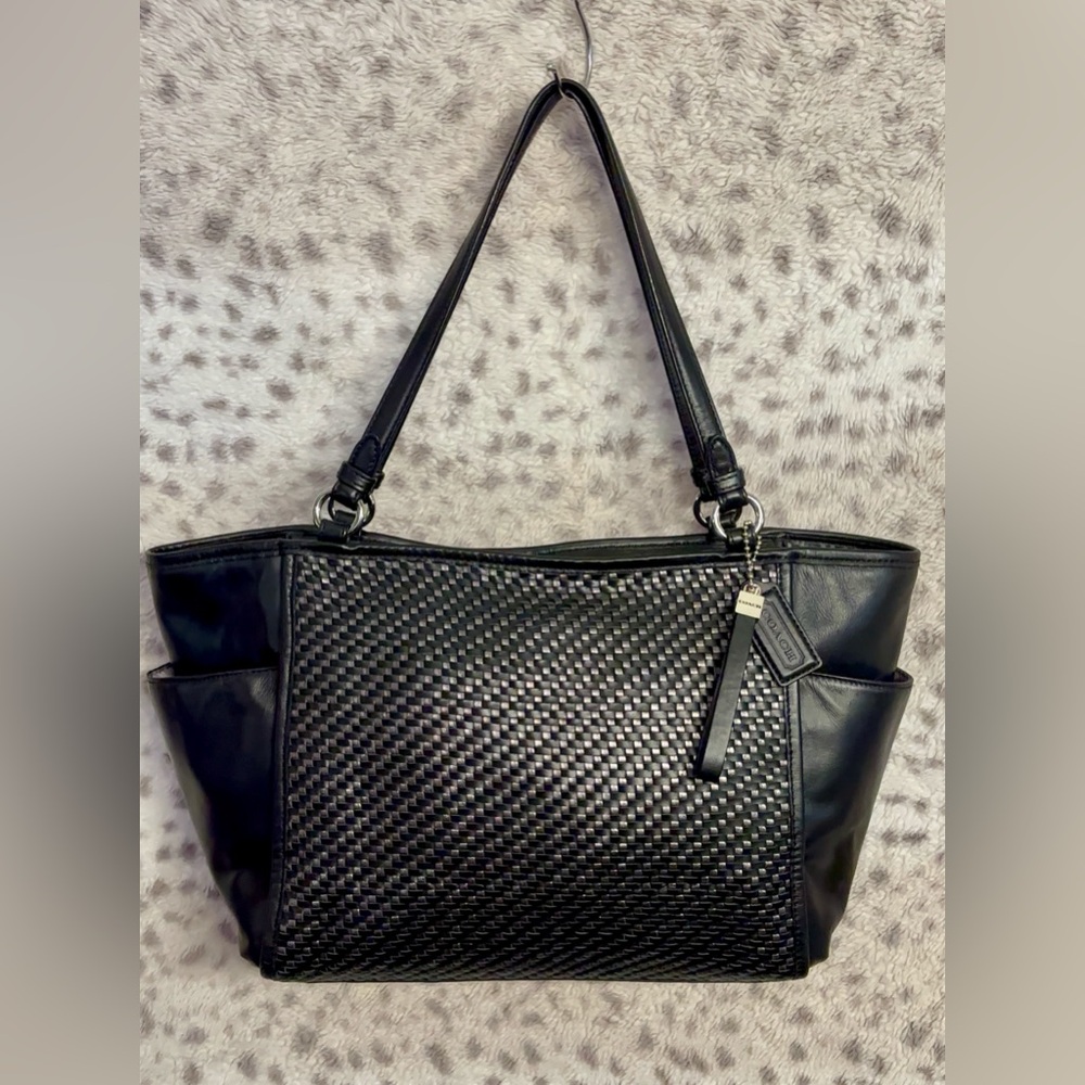 COACH PARKER WOVEN SHOULDER/ TOTE BAG